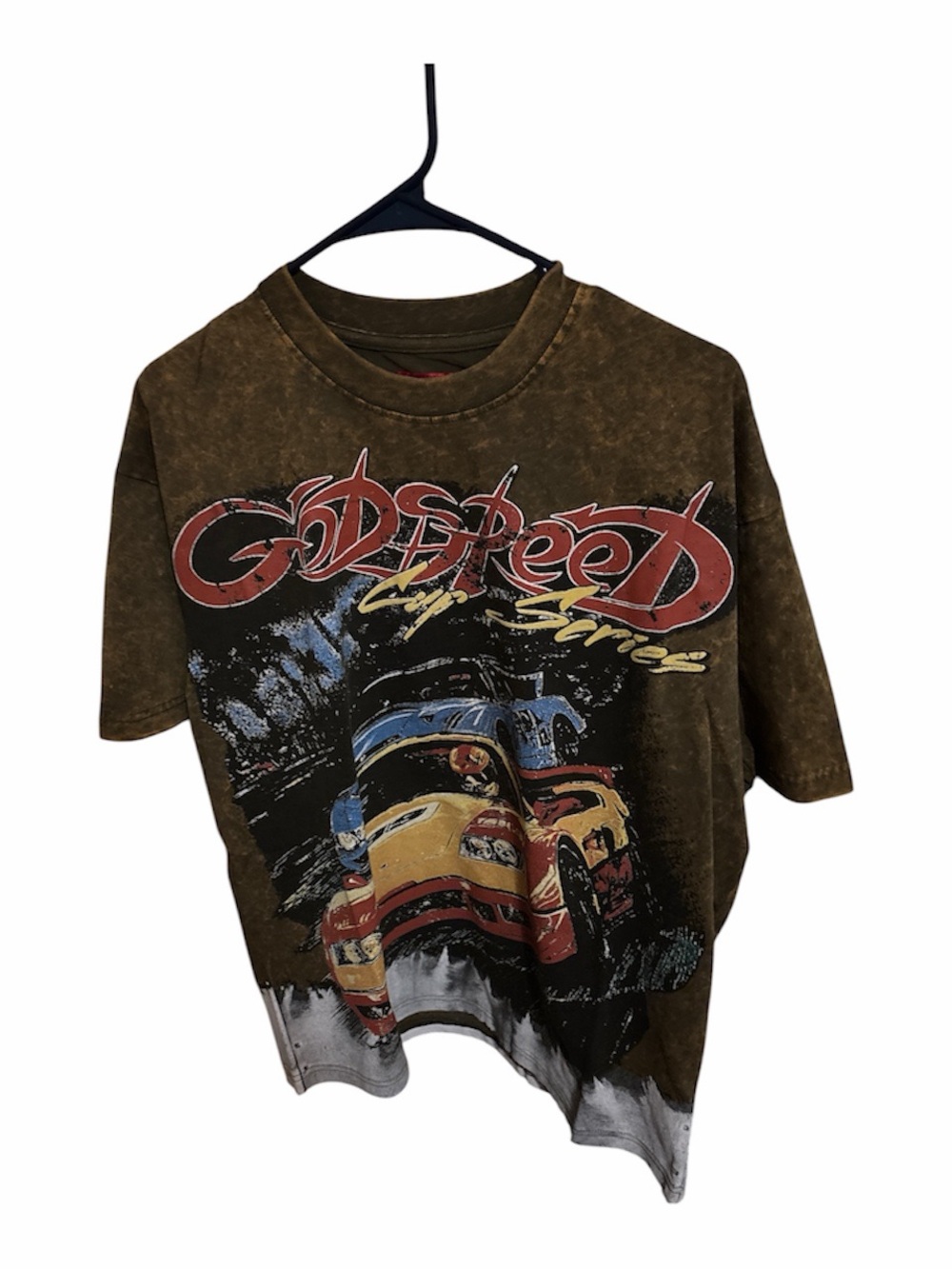 Godspeed Graphic Race Car Tee - Brown